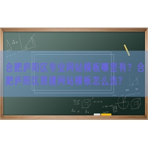 合肥庐阳区专业网站模板哪里有？合肥庐阳区搭建网站模板怎么选?