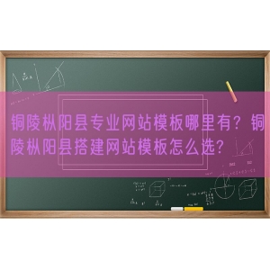 铜陵枞阳县专业网站模板哪里有？铜陵枞阳县搭建网站模板怎么选?