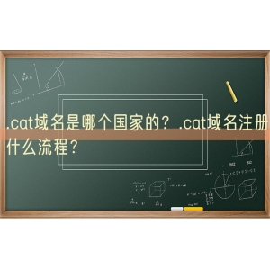 .cat域名是哪个国家的？.cat域名注册什么流程？