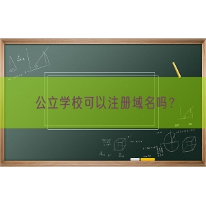 公立学校可以注册域名吗？