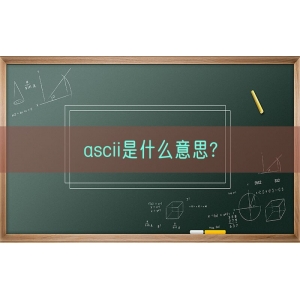 ascii是什么意思?