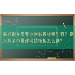 嘉兴桐乡市专业网站模板哪里有？嘉兴桐乡市搭建网站模板怎么选?