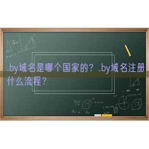 .by域名是哪个国家的？.by域名注册什么流程？