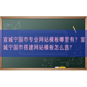 宣城宁国市专业网站模板哪里有？宣城宁国市搭建网站模板怎么选?